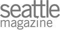 The image contains a logo with the text "Seattle magazine" in a gray, sans-serif font.